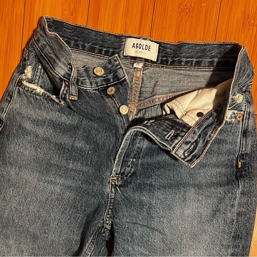 Agolde Riley High Rise Jeans Size 25 - Picture 3 of 16